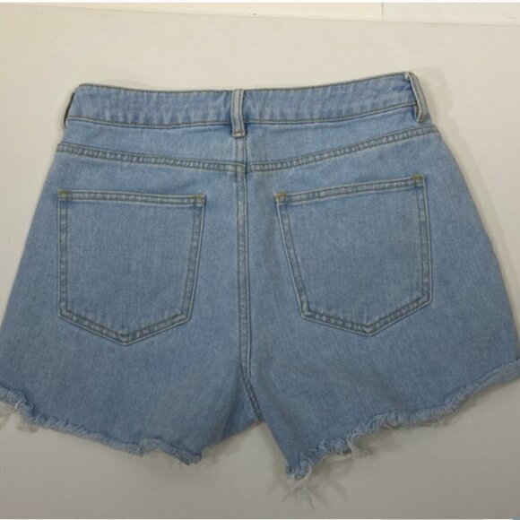 PacSun High-Rise Light Blue Ripped Mom Shorts, 27 - Picture 3 of 6